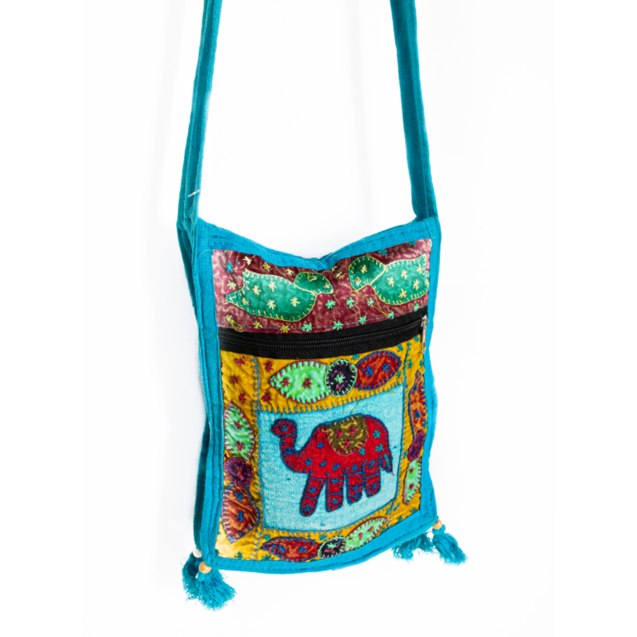 Tropical Palm Leave Elephant Print Crossbody Bags