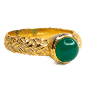 Jade Gold Plated Ring
