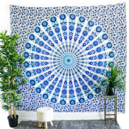 Mandala Blue Tapestry