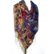 Multi Color Scarf Elephant Pattern with Tassels