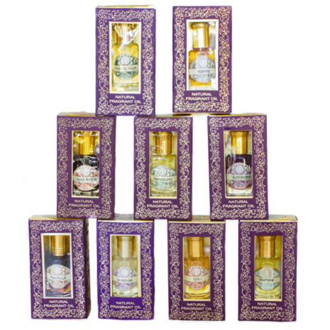 Natural Perfume Oils in Roll-On Glass Bottles