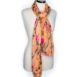 Scarf in Coral Pink Flower Pattern