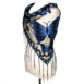 Transparent Scarves with Long Tassels in Blue (1)