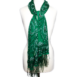 Transparent Scarves with Long Tassels in Green
