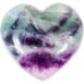 Puffed Gemstone Hearts Shaped 45mm - (Rainbow) Fluorite