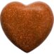 Puffed Gemstone Hearts Shaped 45mm - Goldstone (Copper)