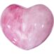 Puffed Gemstone Hearts Shaped 45mm - Rose Quartz