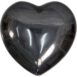 Puffed Gemstone Hearts Shaped 45mm - Hematite