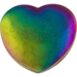 Puffed Gemstone Hearts Shaped 45mm - Rainbow Hematite