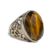 Faceted Tigers Eye Ring Size 6