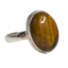 Oval Polished Tigers Eye Ring Size 8
