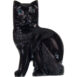 Spirit Animals Dolomite 1.25-Inch - Cat (Black Onyx)