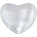 Puffed Gemstone Hearts Shaped 45mm - Selenite