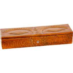 Wood Carved Boxes Burners/Holders - Eye of Buddha