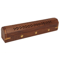 Wood Carved Boxes Burners/Holders - Stars