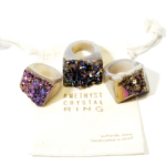 Handcrafted Druzy Amethyst Crystal Rings