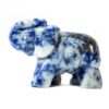 Carved Healing Stones Good Luck Elephants - Sodalite