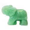 Carved Healing Stones Good Luck Elephants - Green Aventurine
