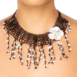 Hand-Woven Fringe Necklace With Mother of Pearl Accents