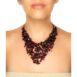 Handmade Garnet Fringed Collar Necklace