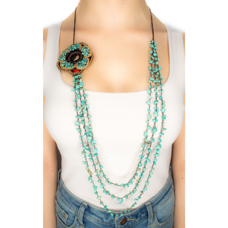 Turquoise handmade Strand Necklace