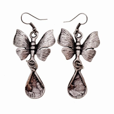Zinc Alloy Butterfly Earrings