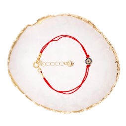 Gold Plated Lucky Eye Charm Red String Protection Bracelet
