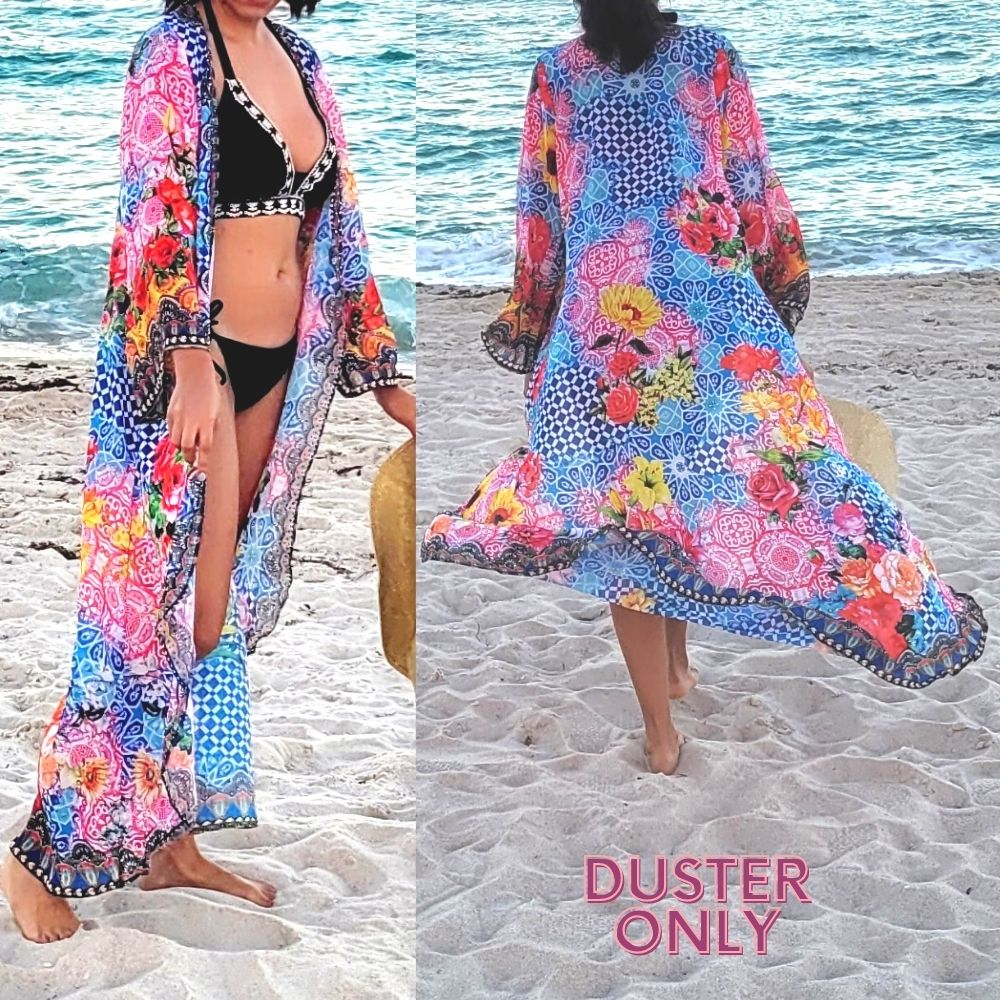 Women Elegant Halter Long Maxi Dresses/Cover Up Free Size - HAWAII Duster 660