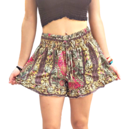 Paisley Floral Flowy Summer Shorts Free Shipping - 9